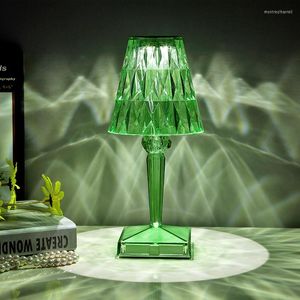 Tafellampen Moderne LED Lamp Luxe Creatieve Slaapkamer Nachtkastje Verjaardagscadeau Minimalistische Home Decor Opladen Kristallen Bureau