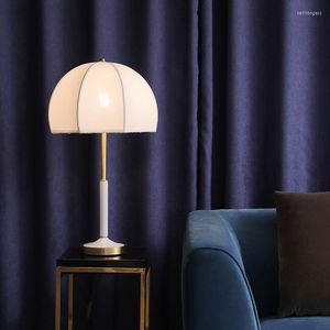 Tafellampen modern licht luxe stoffen lamp el puur koper slaapkamer woonkamer studeerkant bed Noord -Europese kleine Amerikaan