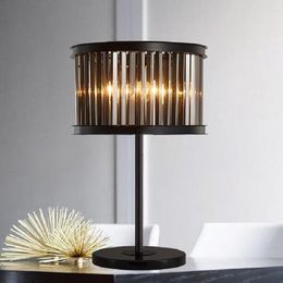 Lampes de table Lumière moderne Lampe en verre de luxe Salon Chambre Étude de nuit Bureau LED Atmosphère Éclairage intérieur