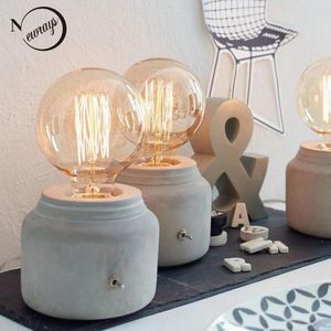 Lampes de table modernes / mini-ciment de lampe de bureau de bureau du bureau de salon