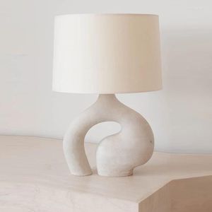 Lampes de table Moderne Minimaliste Creative Lampe Tissu Salon Chambre Chevet Étude Art