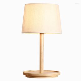 Lampes de table Lampe de bureau en bois massif design minimaliste moderne pour la maison chambre chevet El éclairage intérieur LED