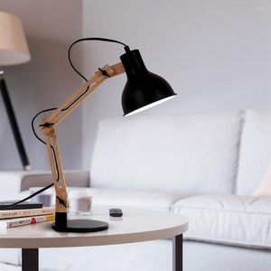 Tafellampen moderne minimalistische massief houten vouwlamp E27 licht en compact slaapkamer bureau verstelbare thuiskantoor lees