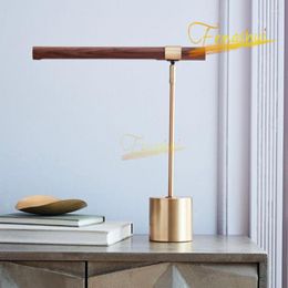 Tafellampen moderne minimalistische houten kunst led lamp verlichting ming Noordse ijzeren decoratie studie woonkamer el lichten