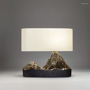 Lampes de table moderne nordique fer Led pierre Lampada Da Tavolo lampe de chambre pour salle à manger salon