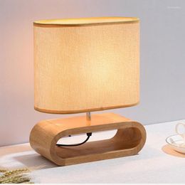 Tafellampen moderne Noordse massief houten lamp creatief slaapkamer bedlicht lichte woonkamer studie el kinderdoek bureau