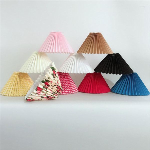 Lampes de table modernes plis abat-jour pour lampe debout lumière style japonais plissé chevet bureau ombre chambre E27