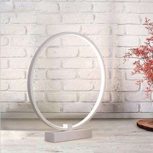 Lampes de table moderne Simple acrylique cercle rond lampe à LED pour chambre salon bureau d'étude chevet minimaliste