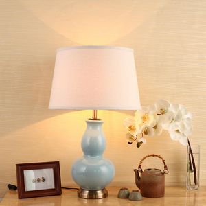 Tafellampen modern eenvoudige Amerikaanse keramische lamp slaapkamer bedkamer