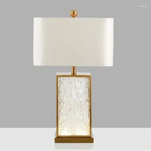 Lampes de table moderne lampe en verre colorée simple et luxueuse décoration de salon en or onde
