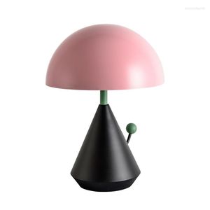 Lampes de table Moderne Simple Chambre d'enfant Lampe Nordique Macaron Champignon G9 Chambre Tête De Lit Étude Art Créatif Lumière Décorative
