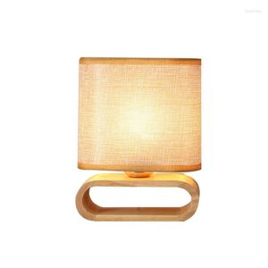 Tafellampen Moderne Massief Houten Lamp Voor Woonkamer Slaapkamer Art Decor Bureau LED Lezen Verlichting Armatuur