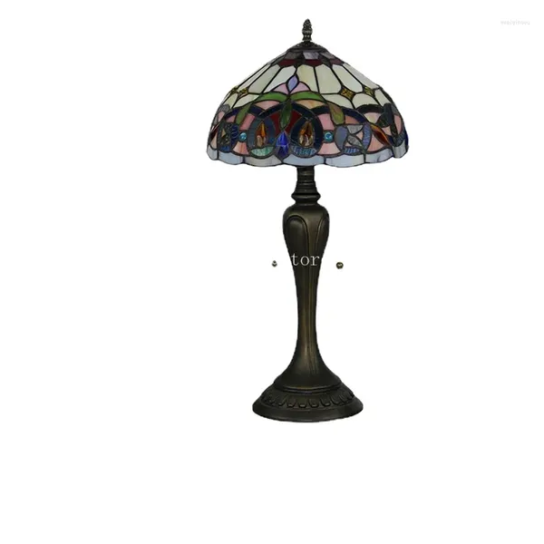 Lampes de table Tiffany Lampe vintage Creative Treated Vingle Art Déco Home Living Room Chadow LED