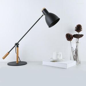 Lampes de table Lampe en bois moderne Noir Blanc Intérieur Art Salon Chambre Décoration Lumière