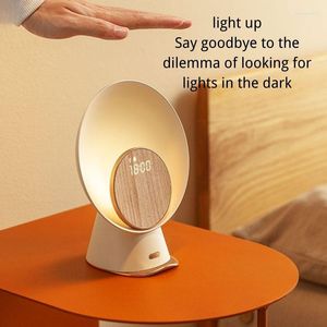 TABEL LAMPS Moon Licht draadloos oplaad Bt luidspreker Intelligente creatieve wekker Home Sensor Night Lightas A Moederdaggeschenk