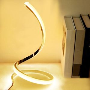 Tafellampen Moonlux Moderne LED Eye Beschermende Spiral Lamp Socket Touch Slaapkamer Bed Bureau Night Lighttable