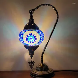 Tafellampen Marokkaanse decoratieve bedlamp coffeeshop briljante verlichtingsglazen lampenkap Ik ben bureau