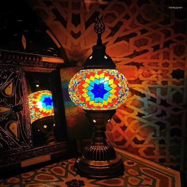 Lampes de table lampe marocaine main rétro exotique chambre salon décoratif