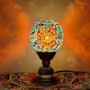 Lampes de table mosaïque lampe de lit d'enfant chambre décorative éclairage décoratif boule turc bricolage de nuit de nuit décoration