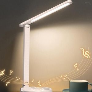 Lampes de table LAMPLE LED MULTIFUCTION LAMPE 3 MODES Ajustement du bureau LICTATION DE BURE pour la chambre USB Charging Light avec support de t￩l￩phone