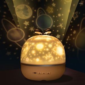 Table lampen Muziekprojector Planetarium Night Light met BT Speaker Projection Universe Starry Sky Lamp Star Kids Baby Child Cadeau