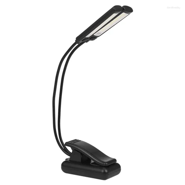 Table de table Musique Stand Clip léger sur lampe LED - Aucun scintillement entièrement réglable 6 niveaux de luminosité également pour la lecture de livres Orchestra Mi