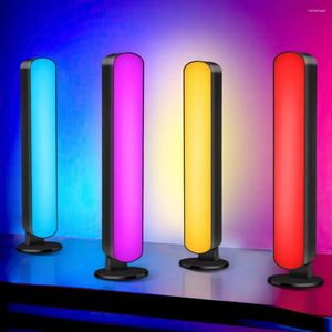 Lámparas de mesa Música Sync Bares de luz nocturna LED Lámpara de atmósfera RGB con control remoto para juegos TV Decoration Desktop