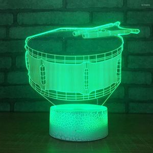 Tafellampen muziekinstrumenten geschenken gepersonaliseerde lamp led bedmerker kerstcadeau voor babykamer lichten groothandel 3D -bureau