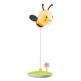 Lampes de table Lampe de nuit LED Light Cartoon Bee Design Chevet avec tuyau flexible Fonction de minuterie à intensité variable pour les enfants Drop Delivery Lights Dh1Cd