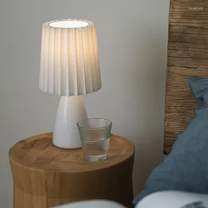 Tafellampen Nordic Creatieve Keramische Opvouwbare E27 Lamp Studeerkamer Nachtkastje Lezen Bureaulamp Moderne Indoor Led-verlichting Decoratie