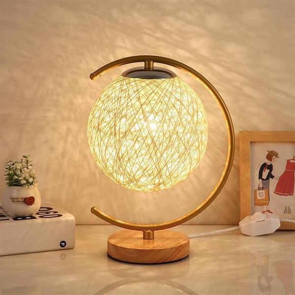 Lámparas de mesa Lámpara de escritorio creativa nórdica Dormitorio Mesita de noche Luna Estrella Luz Decoración de la habitación de los niños Noche 3d E27 Led 3w277K