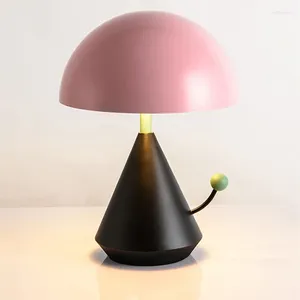 Lampes de table nordique pour l'étude salon Iron Art Pink Tile Lampadaire Accessoires de décoration de maison Meubles de chambre à coucher