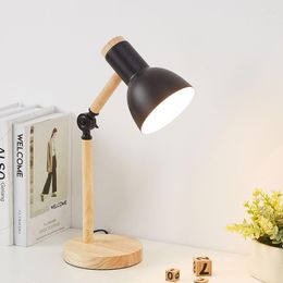 Tafellampen Noordse lamp oogbevoorrechte slaapkamer bureau college student slaapzaalmeisje plug-in stijl