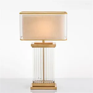 Tafellampen Noordelijke lamp LED voor slaapkamer moderne creatieve rechthoek glazen bureau lichtecoratie woonkamer indoor verlichting