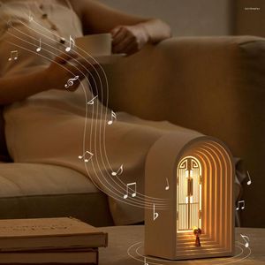 Lampes de table Nordic Led Desk Night Lights Avec Bluetooth Haut-Parleur Décoration Lampe Usb Stepless Gradation Smart Touch Pour Enfants Cadeaux