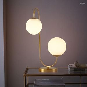 Tafellampen Noordse LED -steenkristal Deco Chambre Lampara Escritorio de Mesa eetkamerlamp