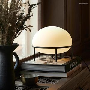 Lampes de table nordique salon thé lampe de bureau moderne Simple chambre chevet étude verre El Designer personnalité