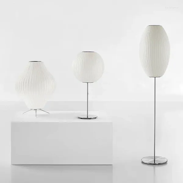 Lámparas de mesa nórdicas modernas de Italia, luces Led blancas de seda para dormitorio, mesita de noche, decoración para sala de estar, estudio, decoración del hogar, lámpara de escritorio