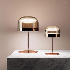 Tafellampen Noordelijke moderne led voor woonkamer slaapkamer bedzijde lamp rose goud sivler lamparas de mesa para el dormitorio