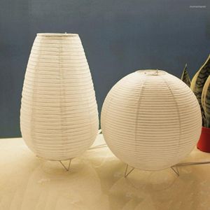 Tafellampen Nordic Papieren Lantaarn Lamp Japanse Stijl Moderne Woonkamer Studeerkamer Slaapkamer Nachtkastje LED Nachtverlichting Decor