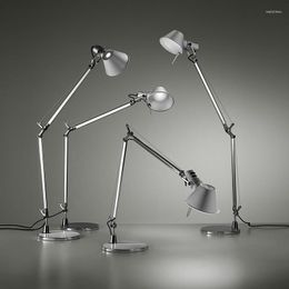 Lampes de table nordique Simple rotatif lampe pliante bras Long réglable bureau lumières chambre chevet lecture Led E27