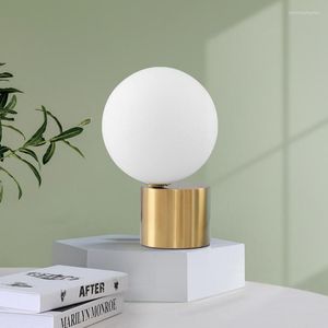 Lampes de table nordique Simple verre lampe de bureau chambre chevet éclairage salon décoration Led Protection des yeux lecture