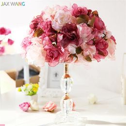 Lampes de table Europe du Nord tissu créatif Rose lampe romantique lampes de bureau pour salon chambre chevet mariage cadeau éclairage