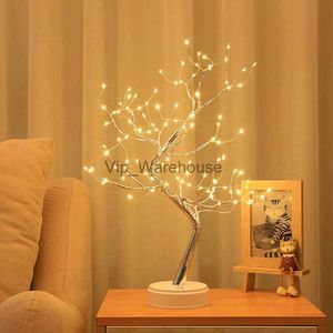Lampes de table roman LED arbre lumière lampe de table cadeau LED maison chambre Festival décoration veilleuses YQ231006