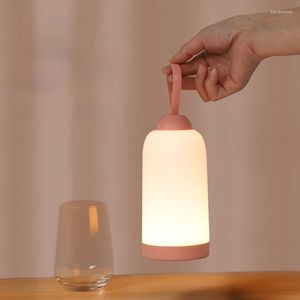 Tafellampen Nieuwigheid Usb Opladen Nachtlampje Led Draadloze Draagbare Lamp Outdoor Camping Slaapkamer Nachtkastje Oogbescherming Baby