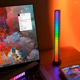 Lampes de table Novely RGB contrôle du son rythme lumières LED lumière d'ambiance activée par la voix pour la décoration de salle de jeu de voiture bureau DJ Studio