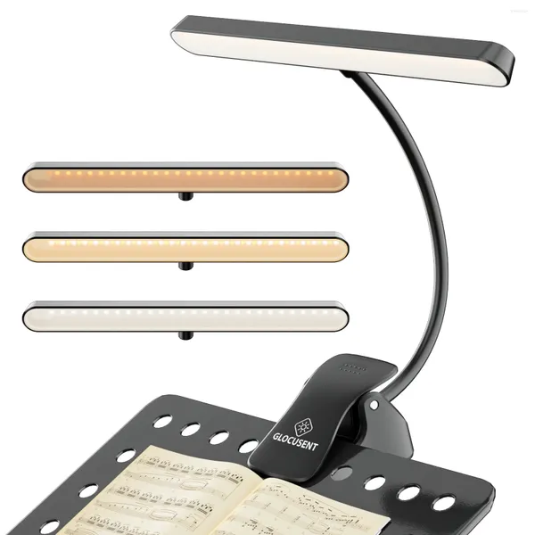 Lámparas de mesa NV 57 LED Música Super Bright Stand Light Eye Clip-On Piano USB-C Recargable Lámpara de hoja dimmable