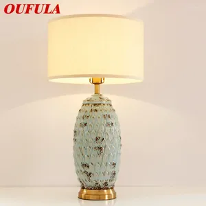 Tafellampen oufula modern keramisch licht led creatief modieus modieus bureaulampje voor huis woonkamer slaapkamer el decor