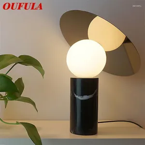 Tafellampen Upula Modern Office Licht Creatief ontwerp Eenvoudig Marble Desk Lamp LED Decoratief voor Foyer Living Room Slaapkamer