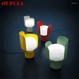 Tafellampen oufula negische creatieve lamp moderne macaroon ontwerp bureauverlichting voor huisbeddecoratie